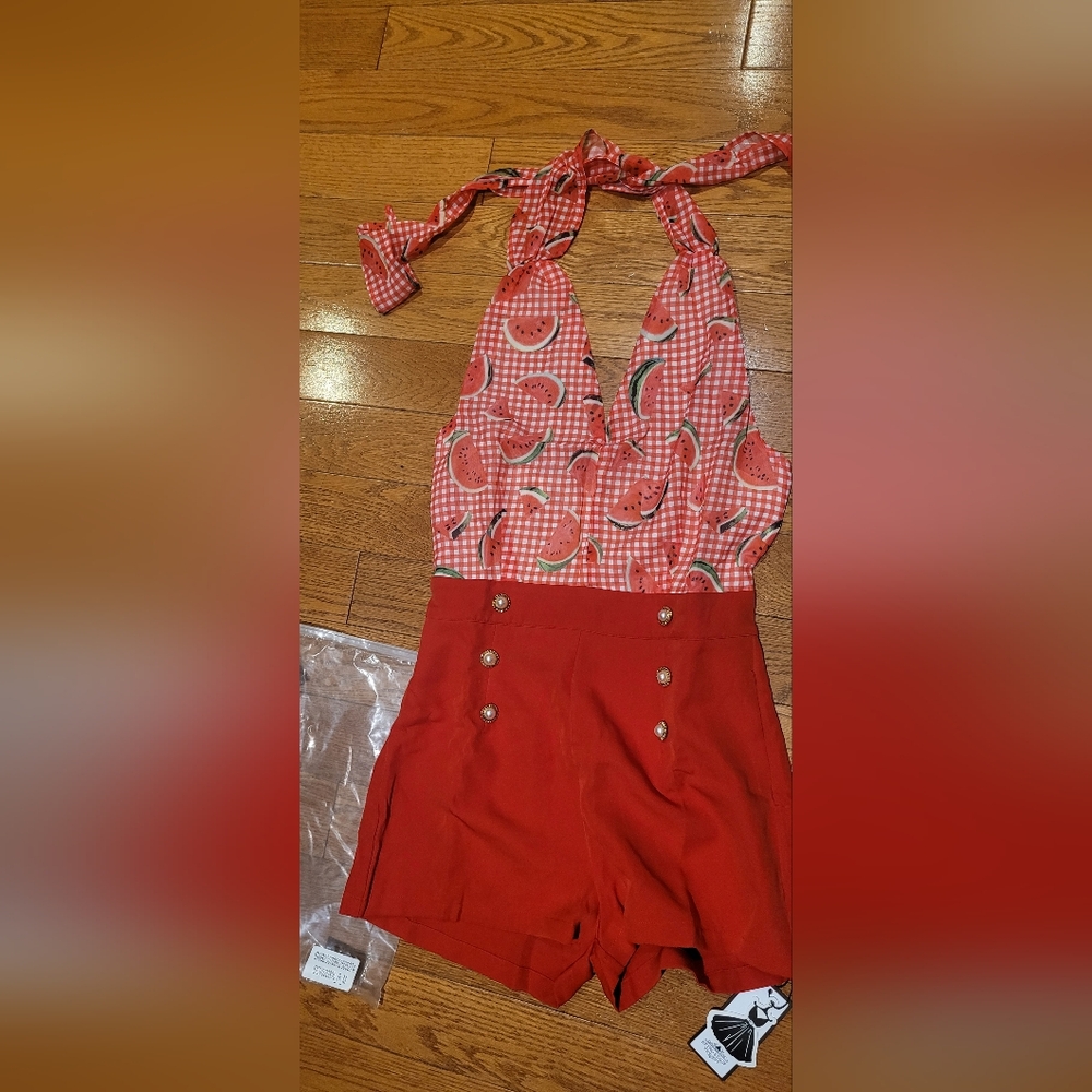 Retrostage, Watermelon Onesie w/pockets!!! Medium, NWT